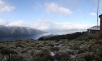 Kepler trek - výhled od chaty na jezero Te Anau